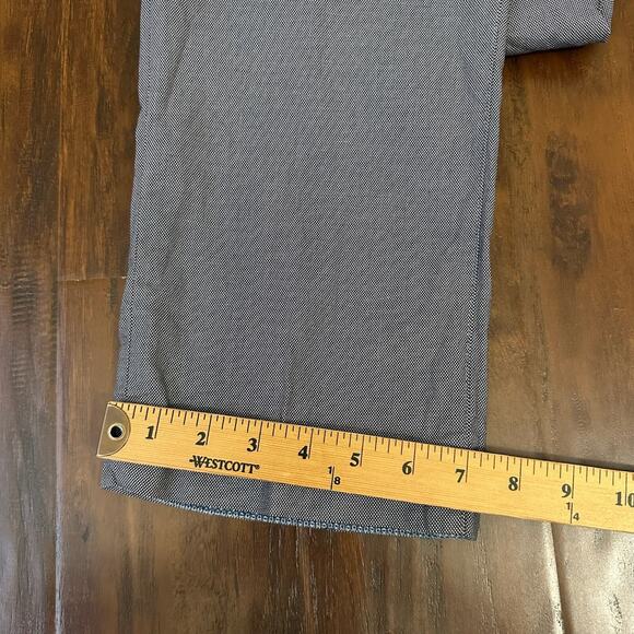 TED BAKER LONDON Pants Gray Straight Leg Cotton Stretch Preppy Office - Picture 13 of 13